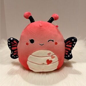 🩷🦋 Arona Pink & Black Valentines Day Monarch Butterfly Squishmallows 5” BNWT